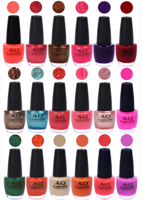 

AQ Fashion Hot Shade Gel Nail Polish Combo 976 Multicolor(Pack of 18)