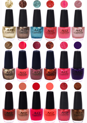 

AQ Fashion Hot Shade Gel Nail Polish Combo 985 Multicolor(Pack of 18)