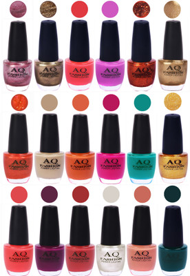 

AQ Fashion Hot Shade Gel Nail Polish Combo 961 Multicolor(Pack of 18)