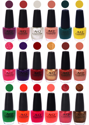 

AQ Fashion Hot Shade Gel Nail Polish Combo 990 Multicolor(Pack of 18)