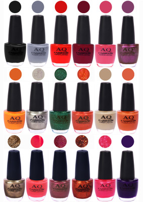 

AQ Fashion Hot Shade Gel Nail Polish Combo 986 Multicolor(Pack of 18)