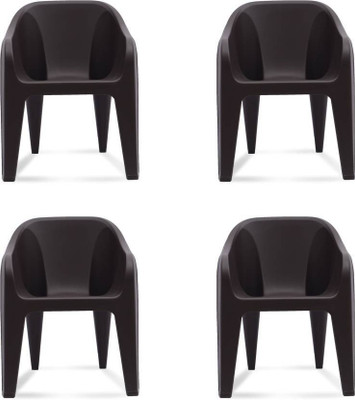 Supreme Plastic Living Room Chair (Finish Color - Brown)