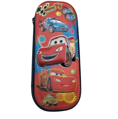 

Qzark Pencil Box pouch Car Pencil pouch Art Canvas Pencil Box(Set of 1, Red)