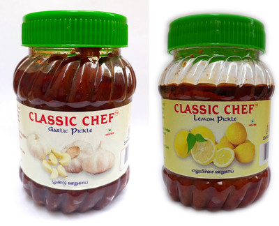 

CLASSIC CHEF GARLIC LIME COMBO Garlic, Lime Pickle(200 g, Pack of2)