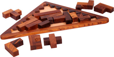 

Phirkcraft Wooden Triangle Puzzle For kids(14 Pieces)