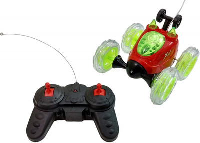

TOYGALAXY stunt car Stunpobot Remote Control Car with 3D Light Toy 360 degree front spins, coiling, spiral spins(Multicolor)