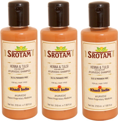 

Srotam Heena & Tulsi SLS & Paraben Free Shampoo ( Set of 3 Bottle)(630 ml)