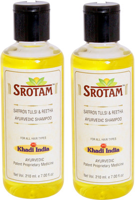 

Srotam Saffron, Tulsi & Reetha Shampoo ( Set of 2 Bottle)(420 ml)