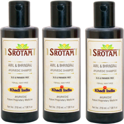 

Srotam Amla & Bhringraj SLS & Paraben Free Shampoo ( Set of 3 Bottle)(630 ml)