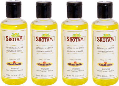 

Srotam Saffron, Tulsi & Reetha Shampoo ( Set of 4 Bottle)(840 ml)