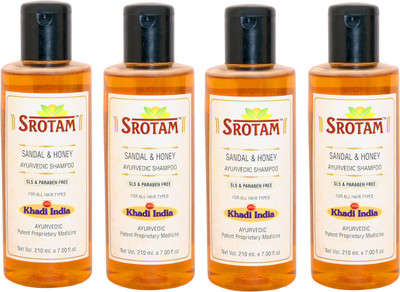 

Srotam Sandalwood & Honey SLS & Paraben Free Shampoo ( Set of 4 Bottle)(840 ml)