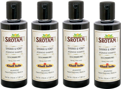 

Srotam Shikakai & Honey SLS & Paraben Free Shampoo ( Set of 4 Bottle)(840 ml)