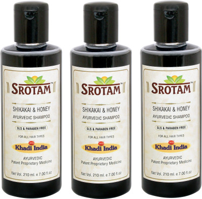 

Srotam Shikakai & Honey SLS & Paraben Free Shampoo ( Set of 3 Bottle)(630 ml)