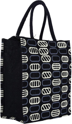 

Kroniv Men & Women Casual Black Jute Hand-held Bag