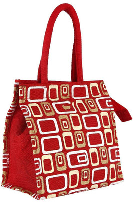 

Kroniv Women Casual Red Jute Hand-held Bag