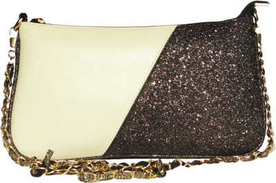 

aaimfa Women Evening/Party Brown, White PU Sling Bag