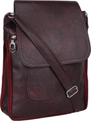 

AL Amazing Women Casual Maroon PU Sling Bag