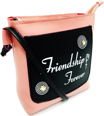 

BANDICOOT Women Casual Black, Pink PU Sling Bag