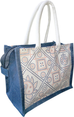 

Kroniv Men & Women Casual Multicolor, Blue Jute Hand-held Bag, Blue;multicolor