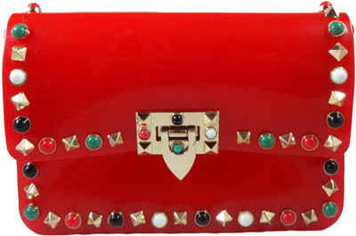 

SB Women Evening/Party Red Silicon Sling Bag