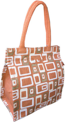 Kroniv Women Casual Orange Jute Hand-held Bag