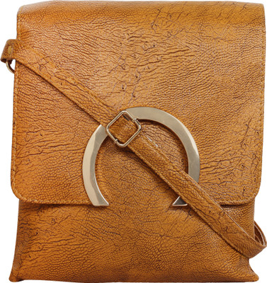 

Capreo Women Casual Gold PU Sling Bag