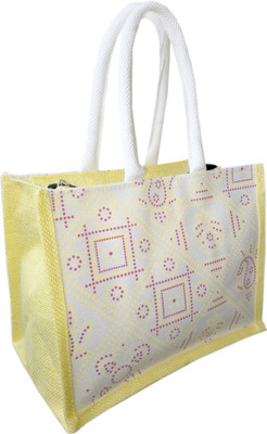 

Kroniv Men & Women Casual Yellow Jute Hand-held Bag