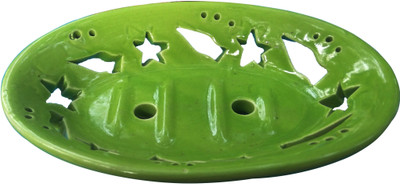 

sawan shopping mart Ceramic Soap Tray, Soap dish, soap holder, Soap case, case(Blue)100% Ceramic(parrot green)