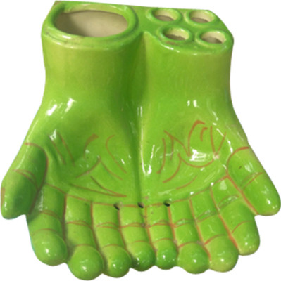 

sawan shopping mart Ceramic Hand Design Soap Tray(Parrot Green)