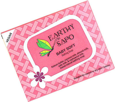 Earthy Sapo Baby Soft Bathing Soap - coconut milk, almond milk, kokum butter(100 g)