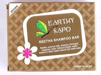 

Earthy Sapo Reetha Shampoo Bar, suitable for dry hair (reetha & coconut milk)(100 g)