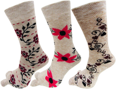 RC. ROYAL CLASS Women Self Design Calf Length(Pack of 3)