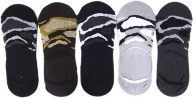 RC. ROYAL CLASS Men Self Design Peds/Footie/No-Show(Pack of 5)
