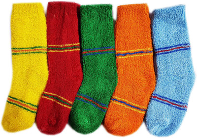 RC. ROYAL CLASS Baby Boys & Baby Girls Solid Mid-Calf/Crew(Pack of 5)