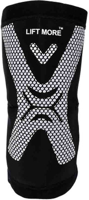 

LIFT MORE PREMIUM KNEE SUPPORT - Nylon Stabilizer Brace for Cross fit (One Pair) Knee Support (, Grey