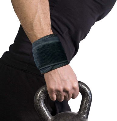 

LIFT MORE Wrist Compression Strap and Support, One Size Adjustable, 1 Pair Wrist Support (, Black