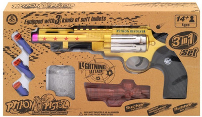 

TOYGALAXY PYTHON PISTOL SOFT BULLET GUN 3 IN 1 MODE(Multicolor)