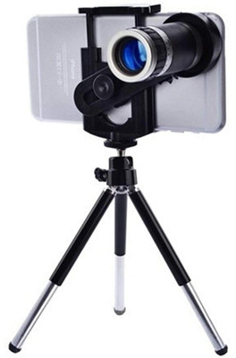 

e-Brain Technocrafts 8x Extra Zoomer Optical Zoom Telescope Mobile Camera Lens with Tripod & Phone Holder Tripod(Black, Supports Up to .500)