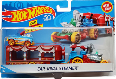 

Hot Wheels Car-Nival Steamer Vehicle w/ Detachable Trailer & Pedal Car-Multicolor(Multicolor)