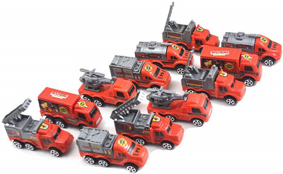 

toy Fire Fighter fire Truck for Kids, Pull Back Toys for Kids, fire Rescue Set 12 Pack(Red)