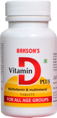 

Bakson's VITAMIN D PLUS-MULTIVITAMIN & MULTIMINERAL TABLETS,FOR ALL AGE GROUPS(300 g)