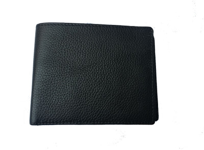 SLS CREATIONS Men Formal Black Genuine Leather Wallet(4 Card Slots)