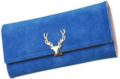 

victory royal Women Blue Artificial Leather Wallet(10 Card Slots)