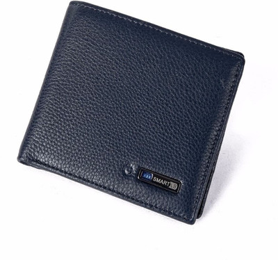 

ARK SMART Men Casual Blue Genuine Leather Wallet(5 Card Slots), Black