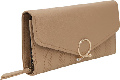 

Quickk Women Casual Beige Artificial Leather Wallet(5 Card Slots)