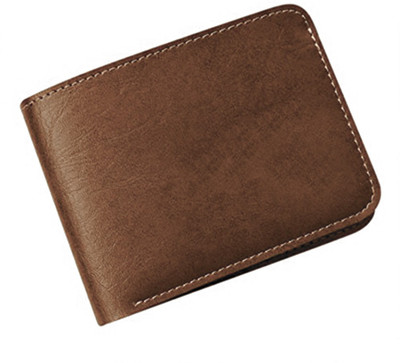 

The Bling Stores Men Blue Canvas Wallet(5 Card Slots), Brown