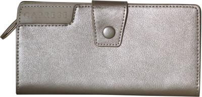 

Caprese Women Grey Artificial Leather Wallet(3 Card Slots), Gold