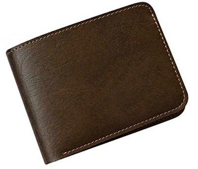 

The Bling Stores Men Blue Canvas Wallet(5 Card Slots), Dark brown