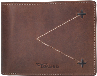 

Tamanna Men Brown Genuine Leather Wallet(4 Card Slots), Light brown