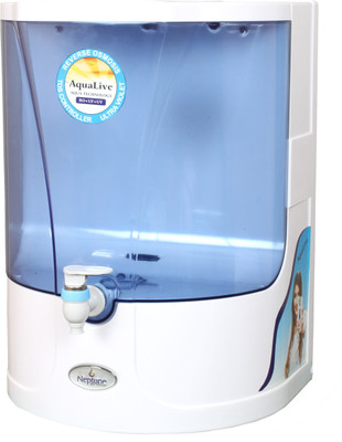

Aqualive Neptune Plus 10 L RO + UV + UF + TDS Water Purifier(White, Blue), Blue;white